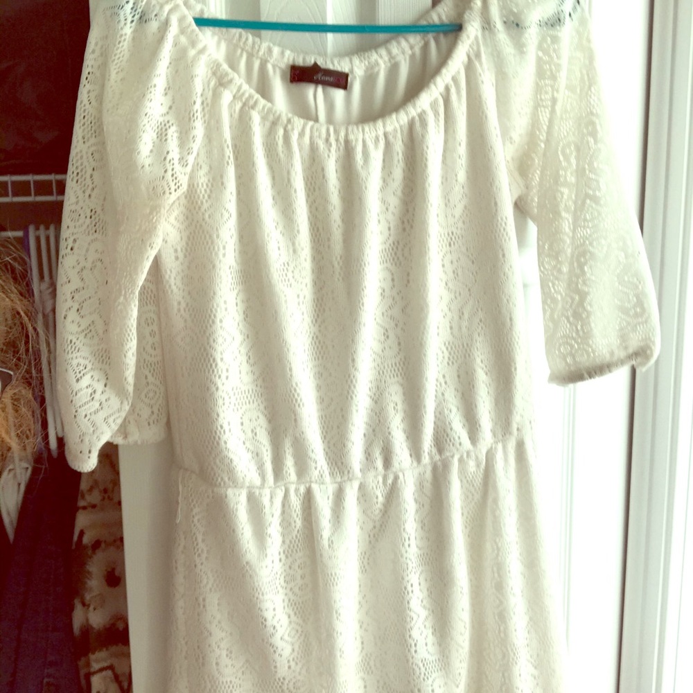 White lace dress